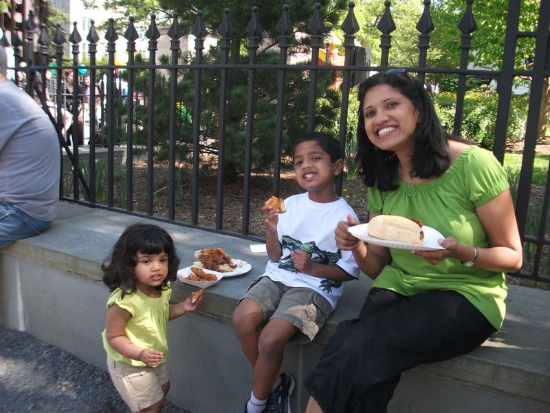 Eating street food for lunch at this year's Communiversity