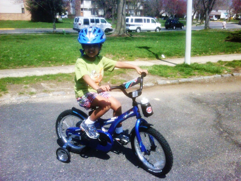 Josh's first bicycle