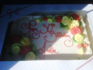 Julie's 30th birthday cake