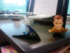 The Enterprise now adorns my lowly cubicle.