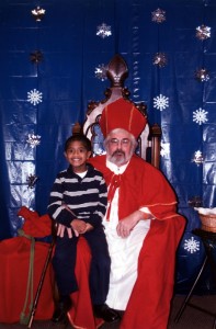 Josh with St. Nicholas - Dec 2011